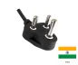 Preview: DINIC Netzkabel Indien Typ M auf C13, IND 3pin Typ M/IEC 60320-C13, BIS, schwarz